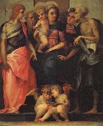 Rosso Fiorentino Madonna Enthroned with SS.John the Baptist,Anthony Abbot,Stephen,and Benedict oil painting picture wholesale